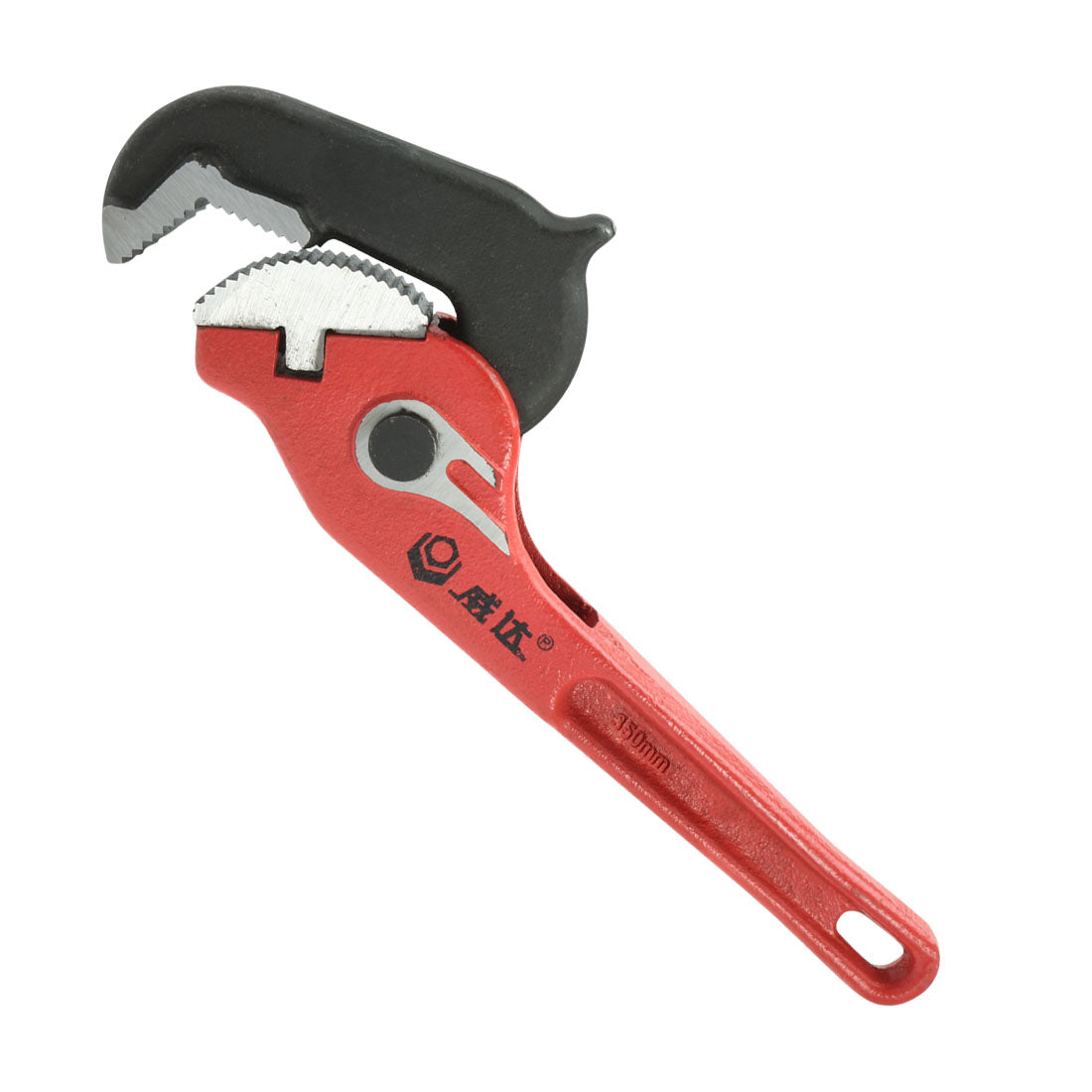 Harfington 14-inch Chrome Alum Steel Hook Jaw Rapid Grip Pipe Wrench Red