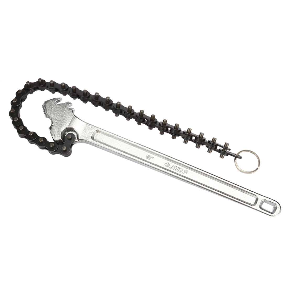 Harfington 15-inch Carbon Steel Crescent Chain Wrench Pipe Fitting Tool