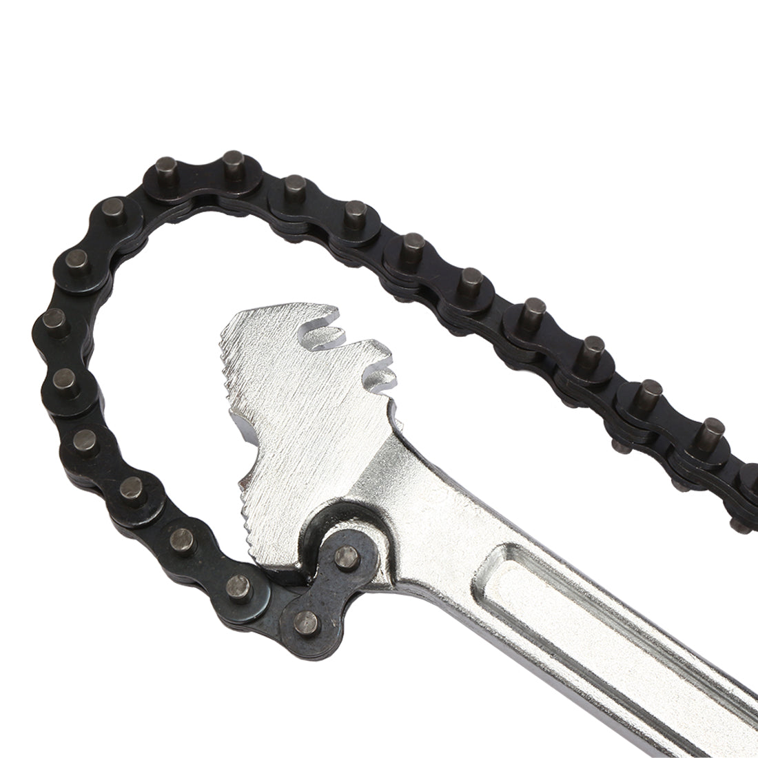 Harfington 15-inch Carbon Steel Crescent Chain Wrench Pipe Fitting Tool