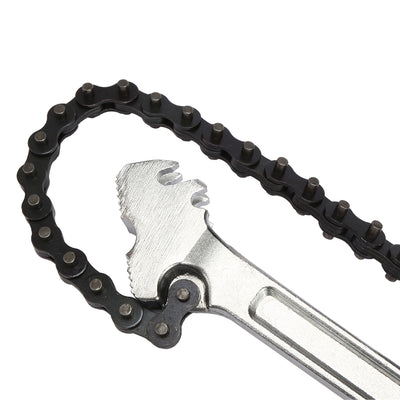 Harfington 15-inch Carbon Steel Crescent Chain Wrench Pipe Fitting Tool