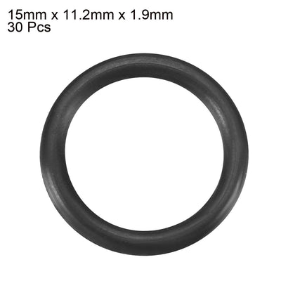 Harfington Nitrile Rubber O-Rings, Metric Nitrile Rubber Sealing Gasket Black Pack of 30