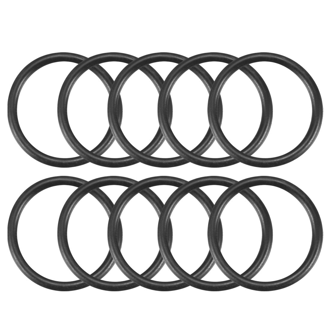 Harfington Nitrile Rubber O-Rings, Metric Nitrile Rubber Sealing Gasket Black Pack of 10