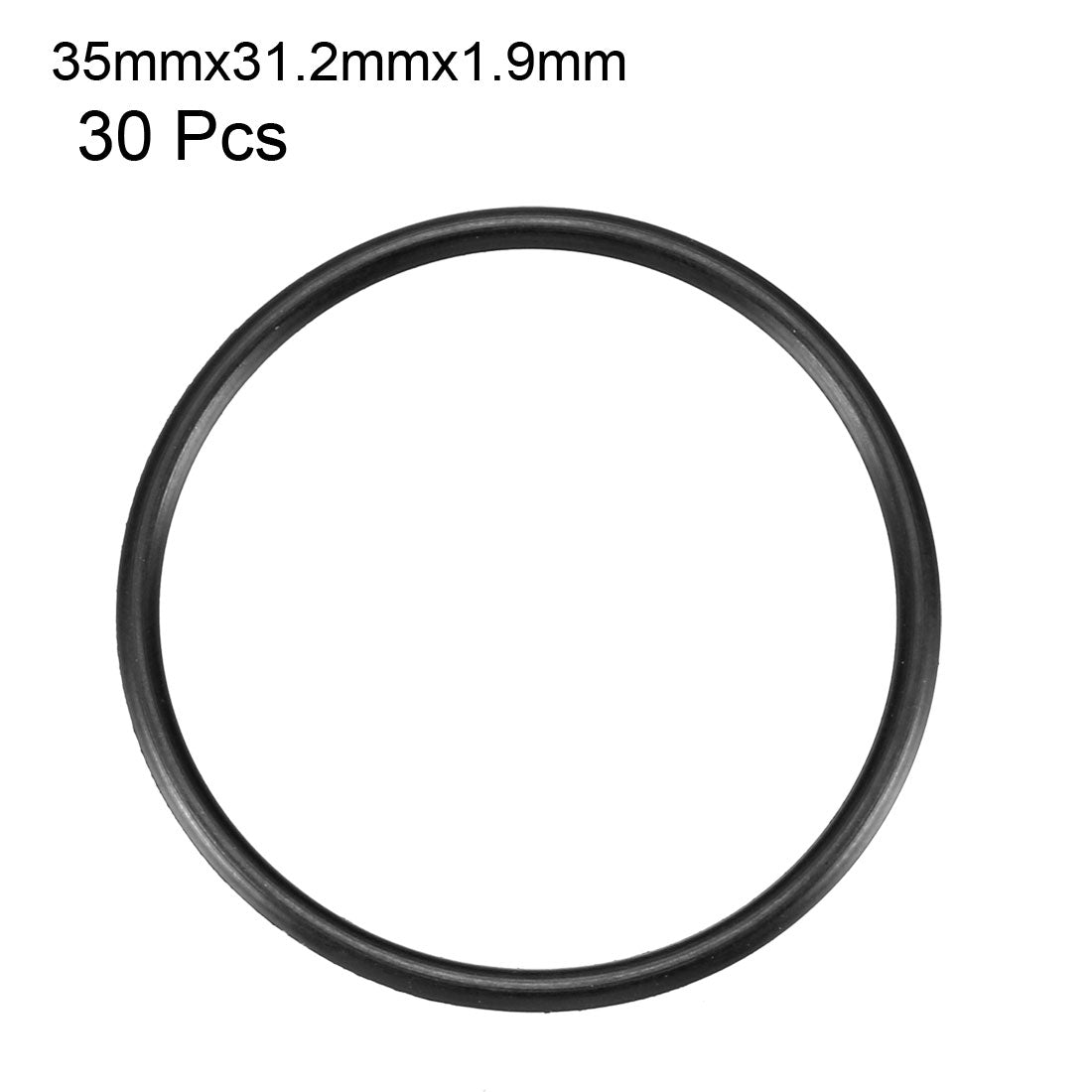 Harfington Nitrile Rubber O-Rings, Metric Nitrile Rubber Sealing Gasket Black Pack of 30