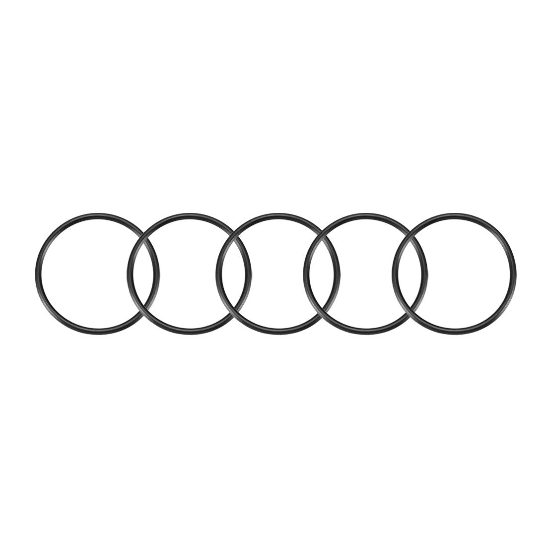 Harfington Nitrile Rubber O-Rings, Metric Nitrile Rubber Sealing Gasket Black Pack of 30