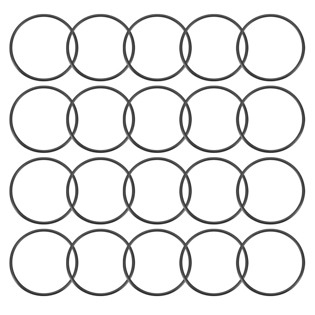 Harfington Nitrile Rubber O-Rings, Metric Nitrile Rubber Sealing Gasket, Pack of 20