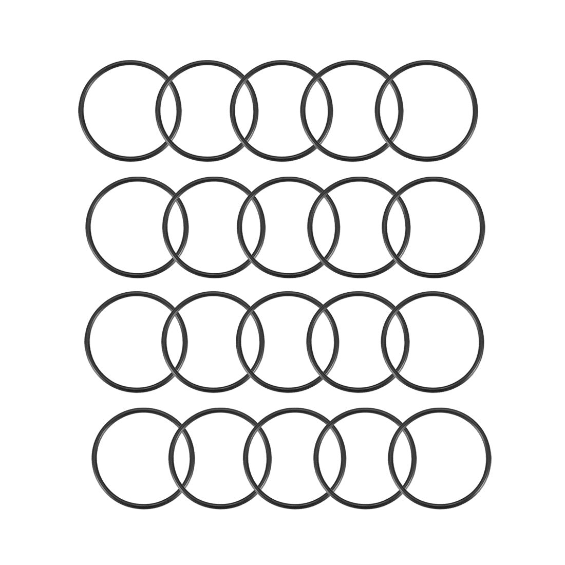 Harfington Nitrile Rubber O-Rings, Metric Nitrile Rubber Sealing Gasket, Pack of 20
