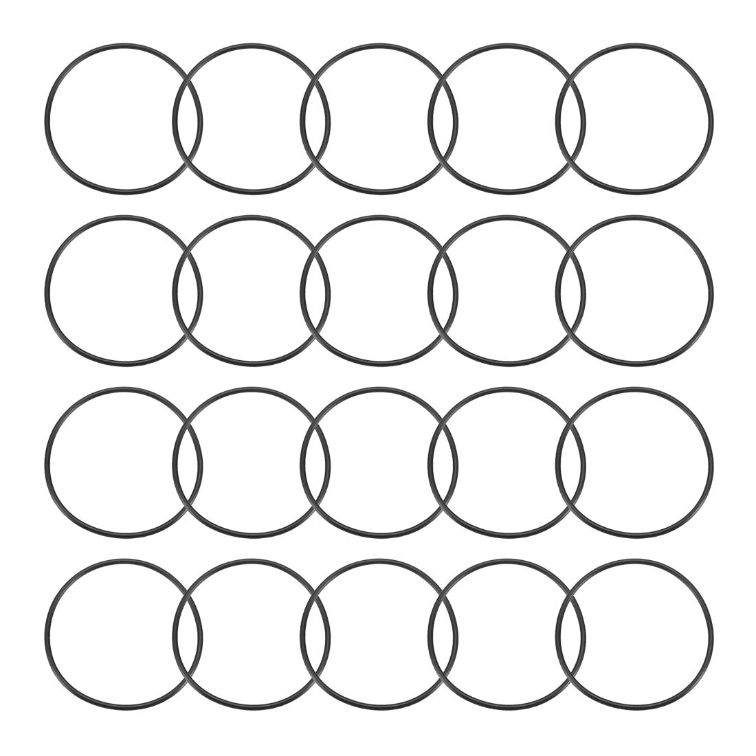 Harfington Nitrile Rubber O-Rings, Metric Nitrile Rubber Sealing Gasket, Pack of 20