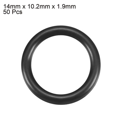 Harfington Nitrile Rubber O-Rings, Metric Nitrile Rubber Sealing Gasket, Pack of 50