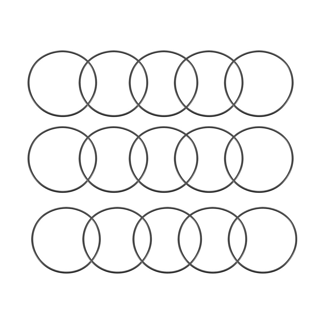 Harfington Nitrile Rubber O-Rings, Metric Nitrile Rubber Sealing Gasket, Pack of 15