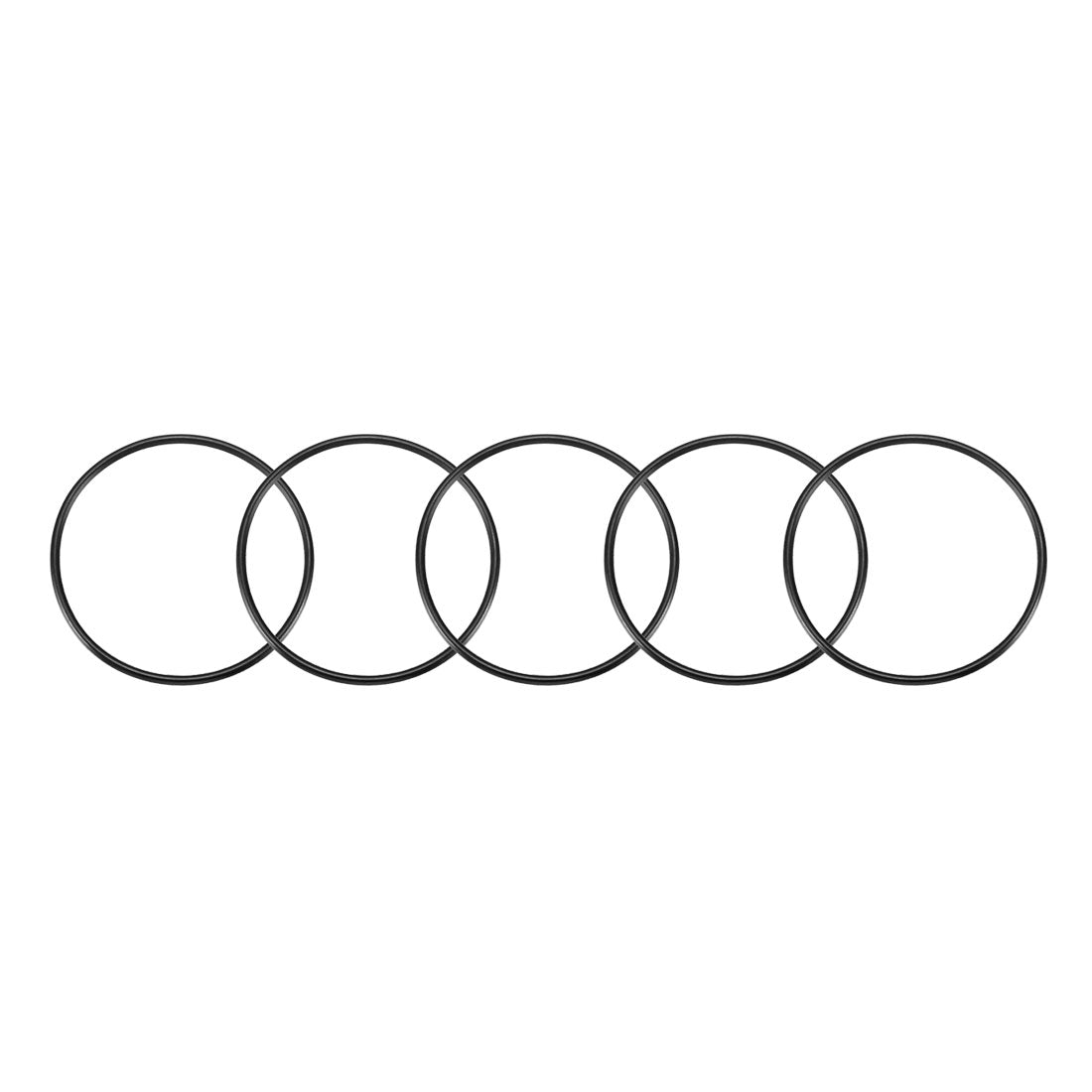 Harfington Nitrile Rubber O-Rings, Metric Nitrile Rubber Sealing Gasket Black Pack of 30