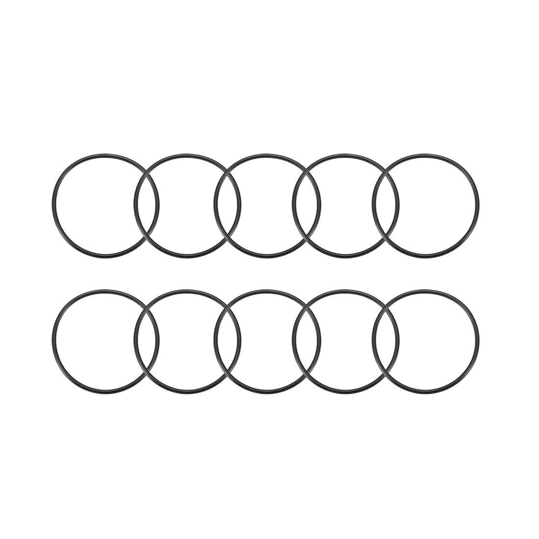 Harfington Nitrile Rubber O-Rings, Metric Nitrile Rubber Sealing Gasket Black Pack of 10