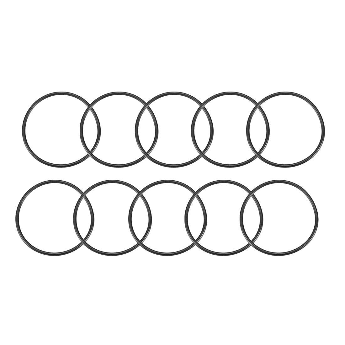 Harfington Nitrile Rubber O-Rings, Metric Nitrile Rubber Sealing Gasket Black Pack of 10