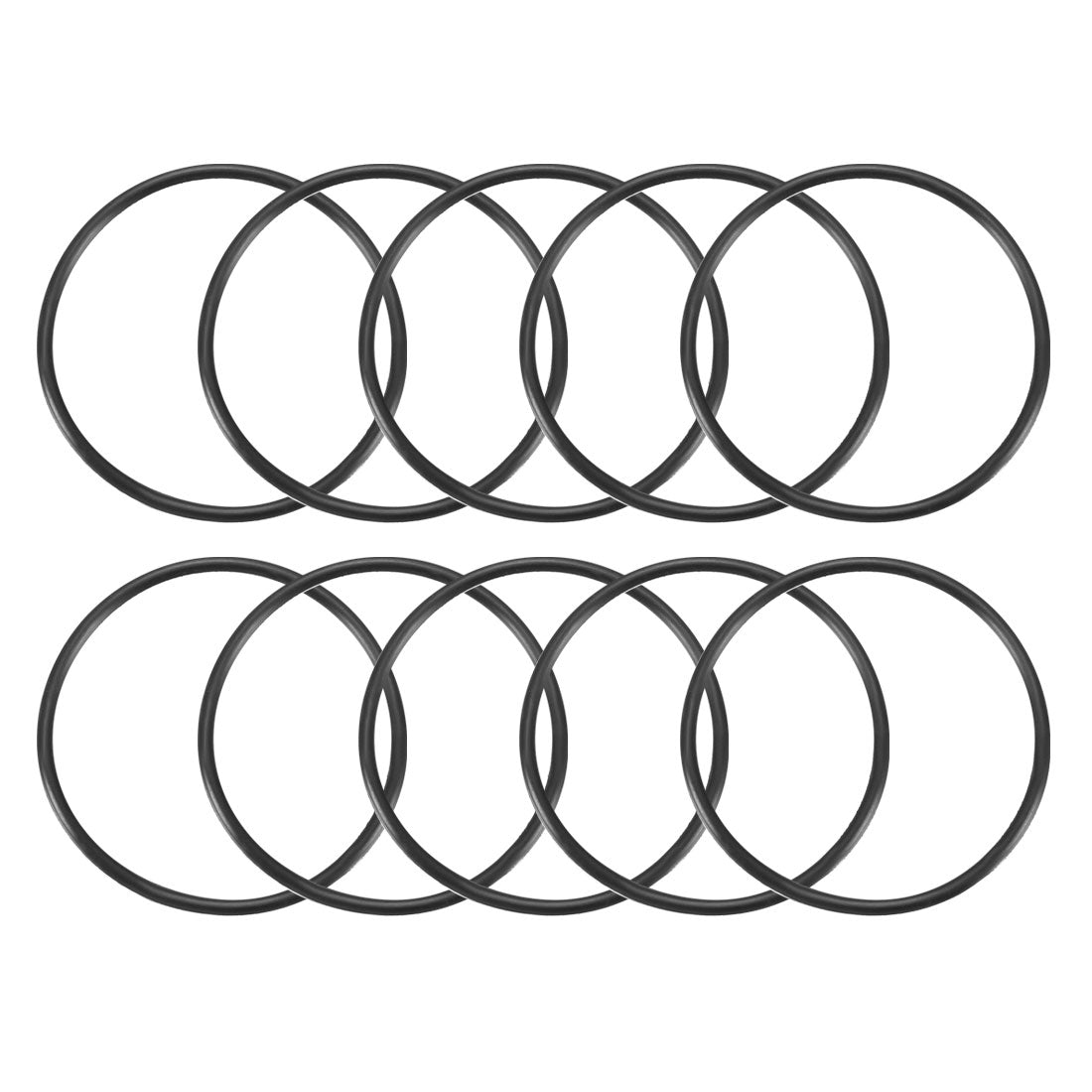 Harfington Nitrile Rubber O-Rings, Metric Nitrile Rubber Sealing Gasket Black Pack of 10