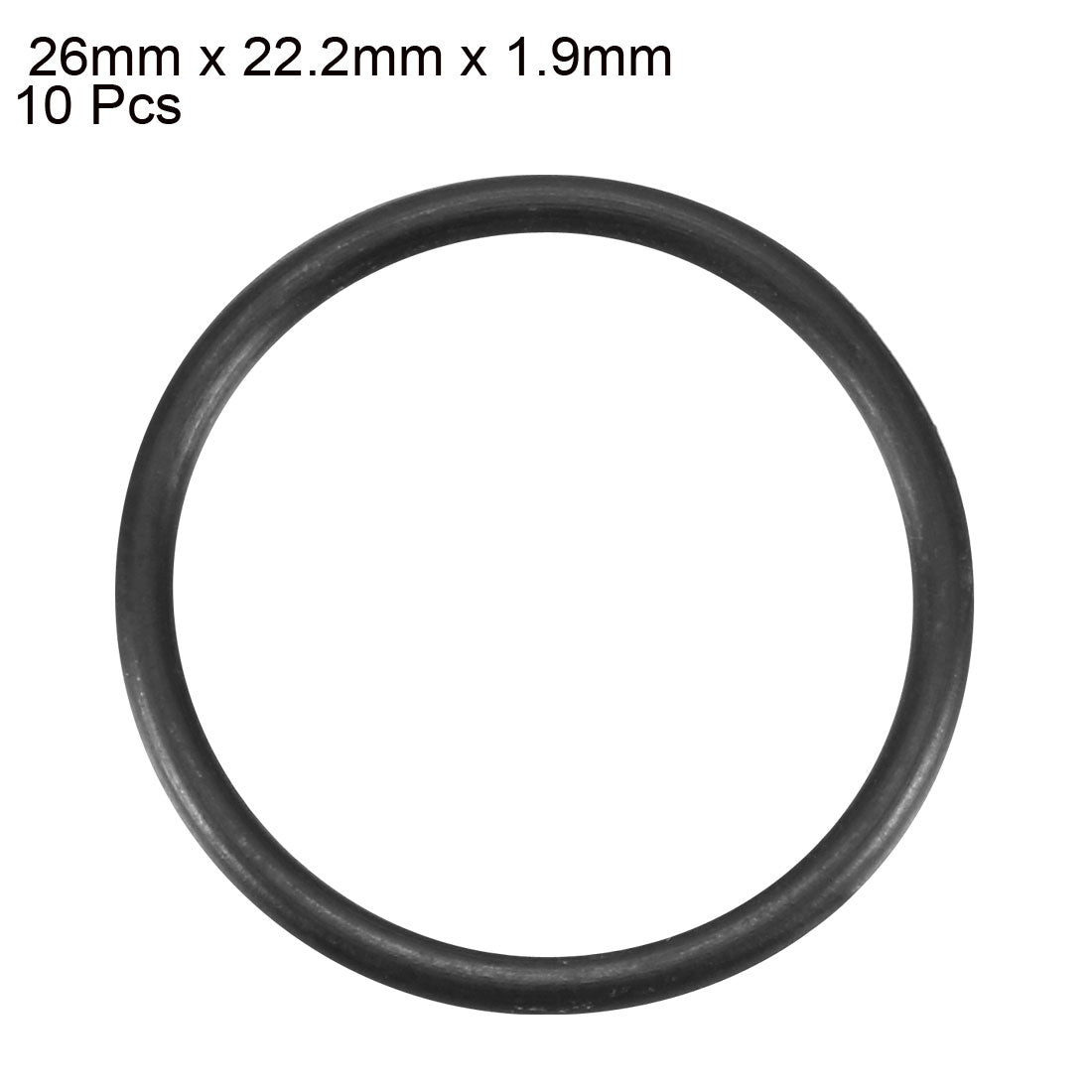 Harfington Nitrile Rubber O-Rings, Metric Nitrile Rubber Sealing Gasket Black Pack of 10
