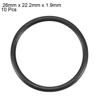 Harfington Nitrile Rubber O-Rings, Metric Nitrile Rubber Sealing Gasket Black Pack of 10