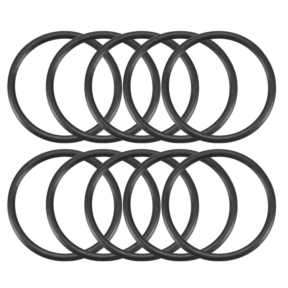 Harfington Nitrile Rubber O-Rings, Metric Nitrile Rubber Sealing Gasket Black Pack of 10