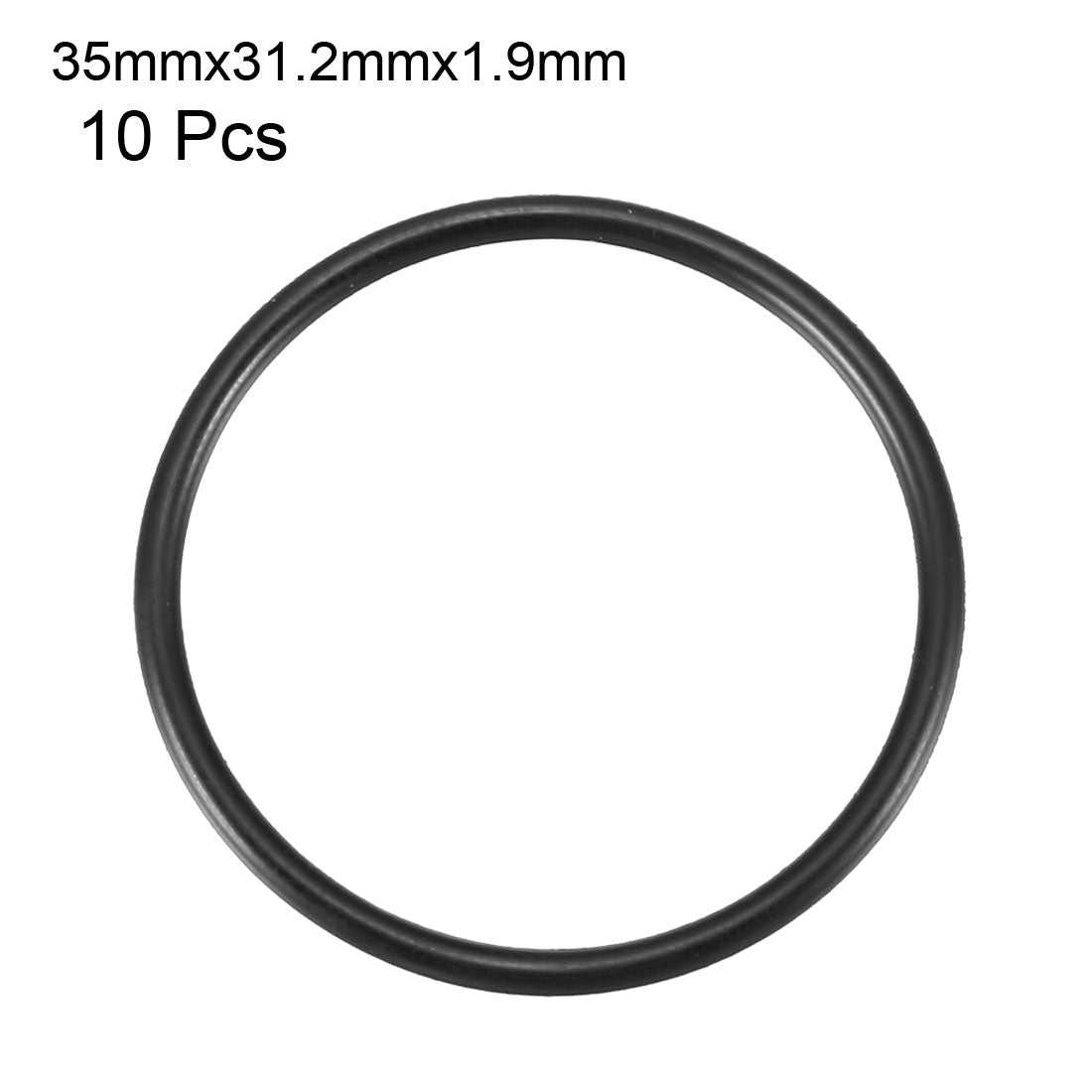 Harfington Nitrile Rubber O-Rings, Metric Nitrile Rubber Sealing Gasket Black Pack of 10