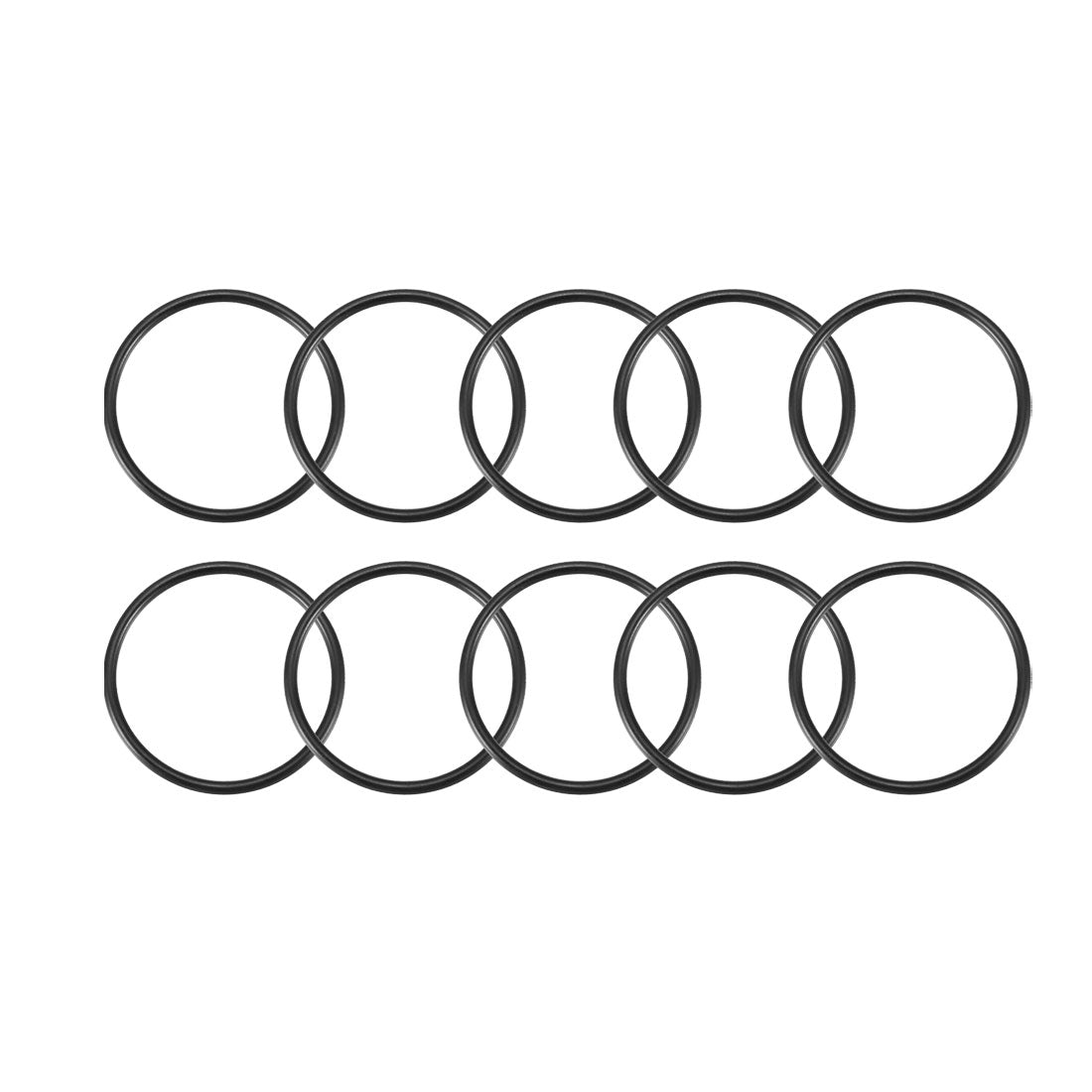 Harfington Nitrile Rubber O-Rings, Metric Nitrile Rubber Sealing Gasket Black Pack of 10