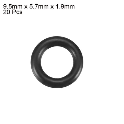 Harfington Nitrile Rubber O-Rings, Metric Nitrile Rubber Sealing Gasket, Pack of 20