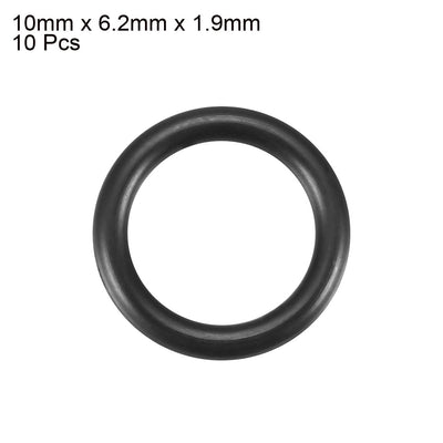 Harfington Nitrile Rubber O-Rings, Metric Nitrile Rubber Sealing Gasket Black Pack of 10
