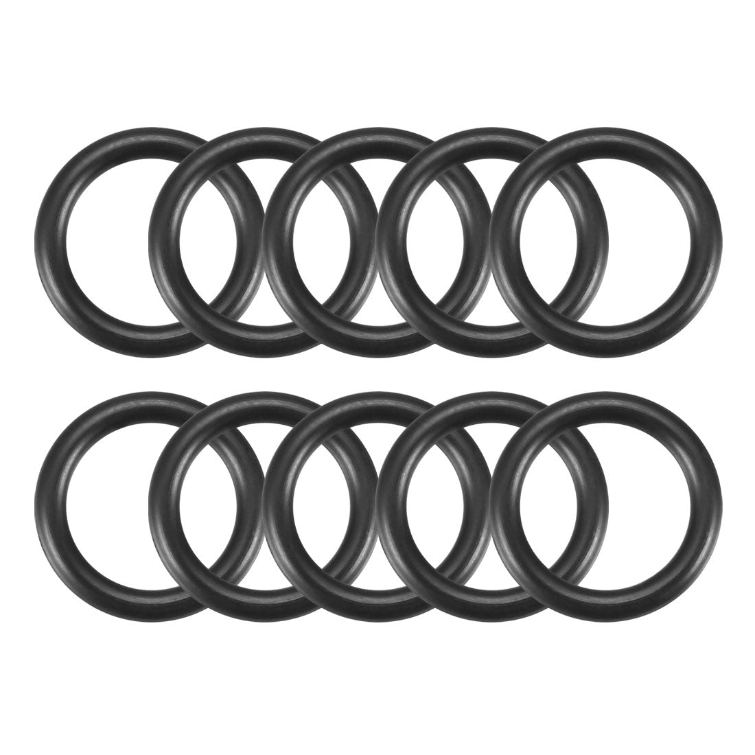 Harfington Nitrile Rubber O-Rings, Metric Nitrile Rubber Sealing Gasket Black Pack of 10