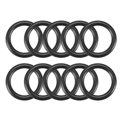 Harfington Nitrile Rubber O-Rings, Metric Nitrile Rubber Sealing Gasket Black Pack of 10