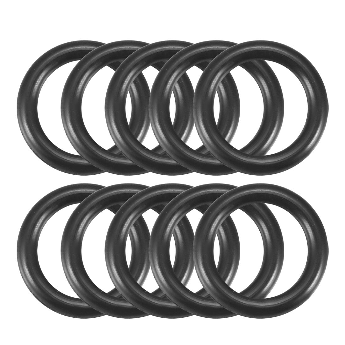 Harfington Nitrile Rubber O-Rings, Metric Nitrile Rubber Sealing Gasket Black Pack of 10
