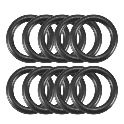 Harfington Nitrile Rubber O-Rings, Metric Nitrile Rubber Sealing Gasket Black Pack of 10