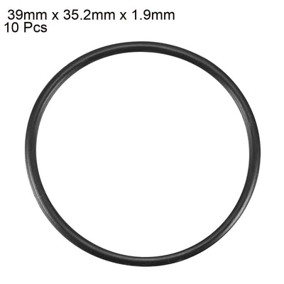Harfington Nitrile Rubber O-Rings, Metric Nitrile Rubber Sealing Gasket Black Pack of 10