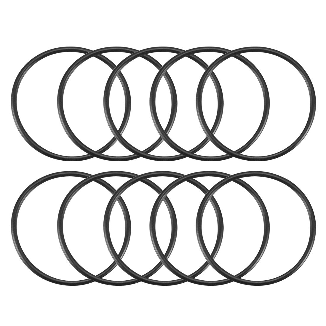 Harfington Nitrile Rubber O-Rings, Metric Nitrile Rubber Sealing Gasket Black Pack of 10