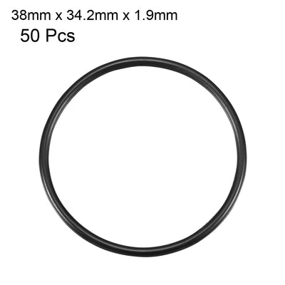 Harfington Nitrile Rubber O-Rings, Metric Nitrile Rubber Sealing Gasket, Pack of 50