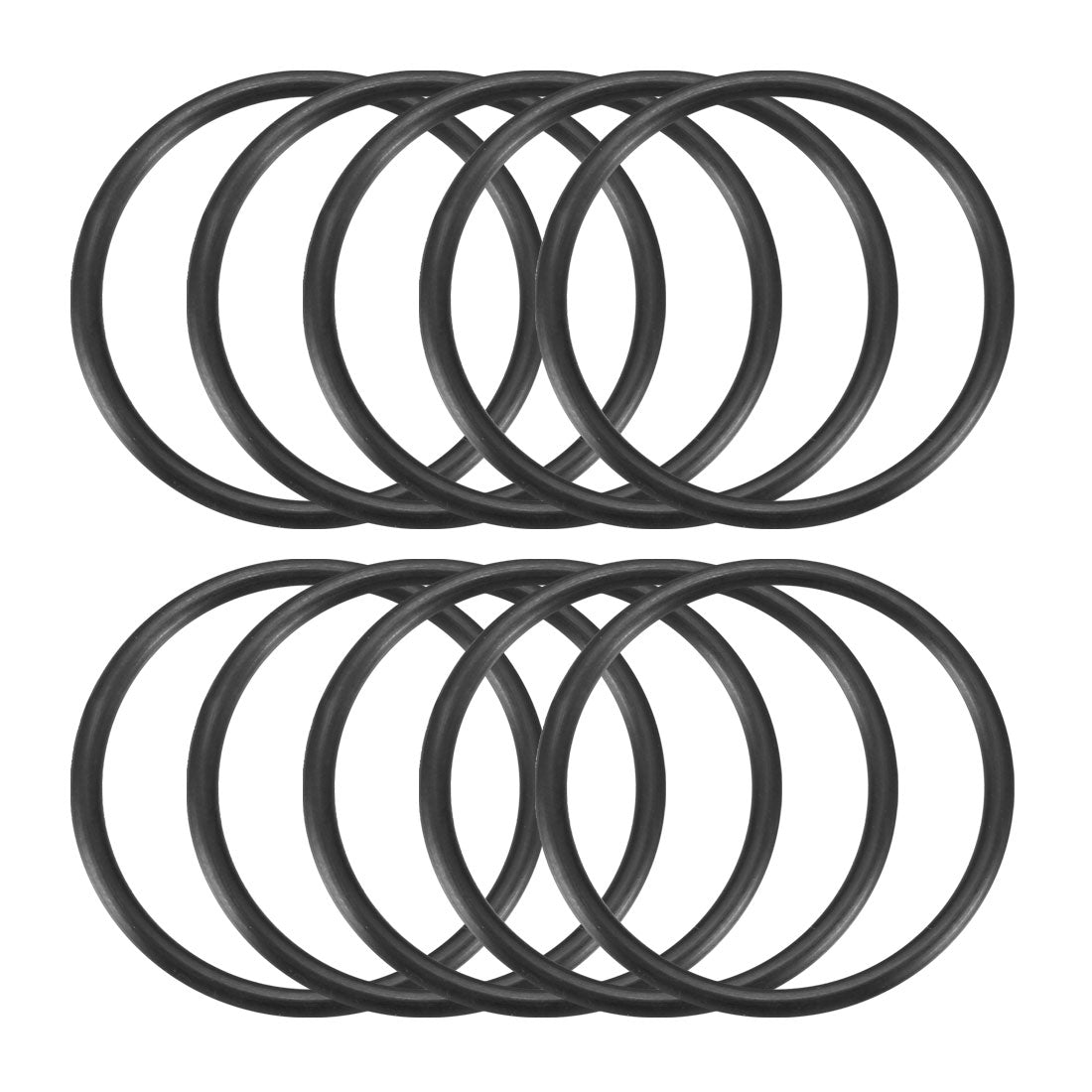 Harfington Nitrile Rubber O-Rings, Metric Nitrile Rubber Sealing Gasket Black Pack of 10