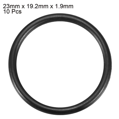 Harfington Nitrile Rubber O-Rings, Metric Nitrile Rubber Sealing Gasket Black Pack of 10