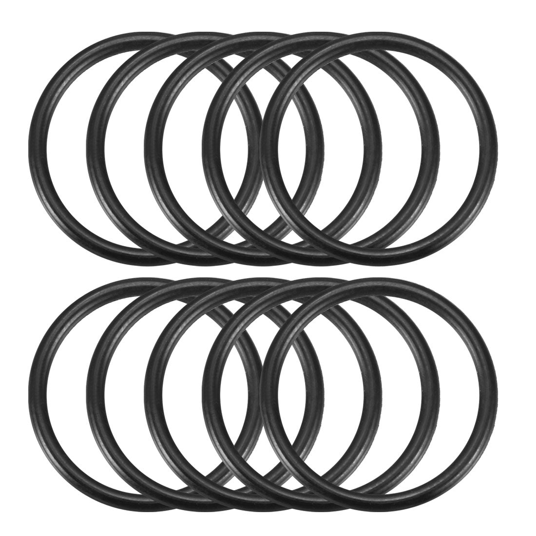 Harfington Nitrile Rubber O-Rings, Metric Nitrile Rubber Sealing Gasket Black Pack of 10