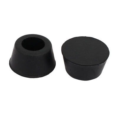 Harfington 15mm Inner Dia Rubber Table Chair Leg Foot Covers Floor Protector Black 20pcs