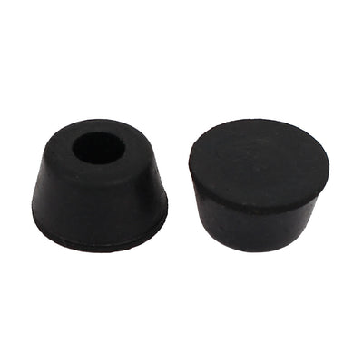 Harfington 14 x 18 x 10mm Rubber Table Chair Leg Foot Covers Floor Protector Black 20pcs