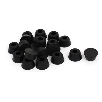 Harfington 14 x 18 x 10mm Rubber Table Chair Leg Foot Covers Floor Protector Black 20pcs