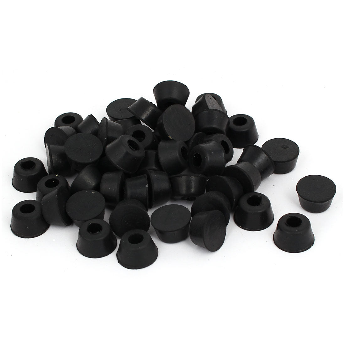 Harfington 14 x 18 x 10mm Rubber Table Chair Leg Foot Covers Floor Protector Black 50pcs