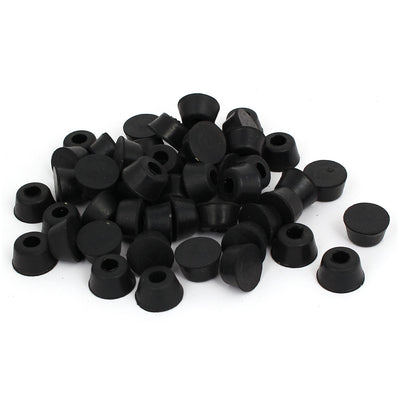Harfington 14 x 18 x 10mm Rubber Table Chair Leg Foot Covers Floor Protector Black 50pcs