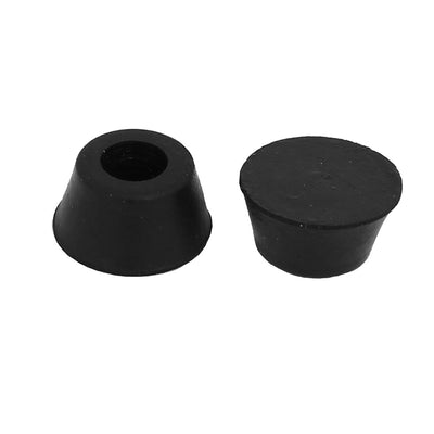 Harfington 15 x 19 x 10mm Rubber Table Chair Leg Foot Covers Floor Protector Black 10pcs