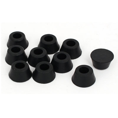 Harfington 15 x 19 x 10mm Rubber Table Chair Leg Foot Covers Floor Protector Black 10pcs