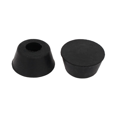 Harfington 17 x 22 x 11mm Rubber Table Chair Leg Foot Covers Floor Protector Black 50pcs