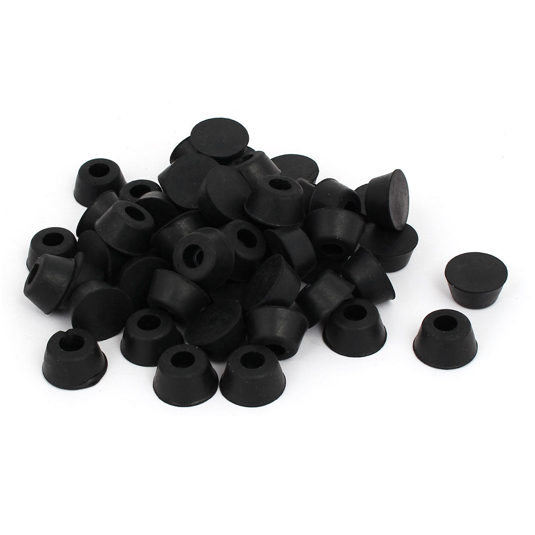 Harfington 17 x 22 x 11mm Rubber Table Chair Leg Foot Covers Floor Protector Black 50pcs