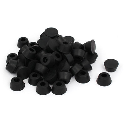 Harfington 17 x 22 x 11mm Rubber Table Chair Leg Foot Covers Floor Protector Black 50pcs
