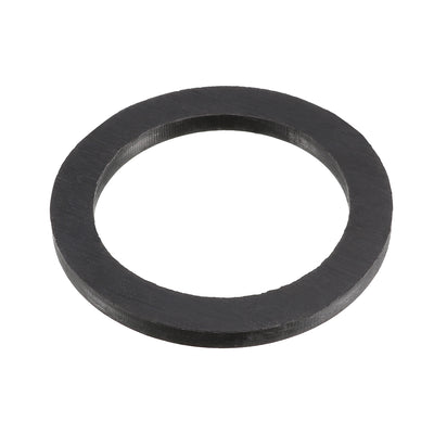 Harfington Rubber Round Flat Washer Assortment Size Flat Washers, Black Pack of 10