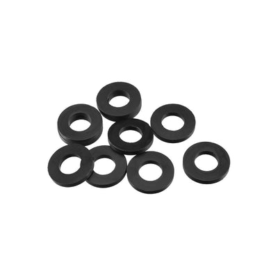 Harfington Rubber Round Flat Washer Assortment Size Flat Washers, Black Pack of 10