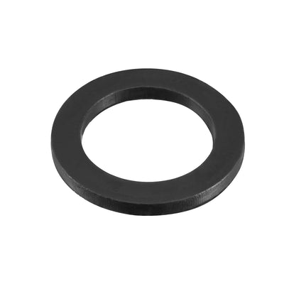Harfington Rubber Round Flat Washer Assortment Size Flat Washers, Black Pack of 10