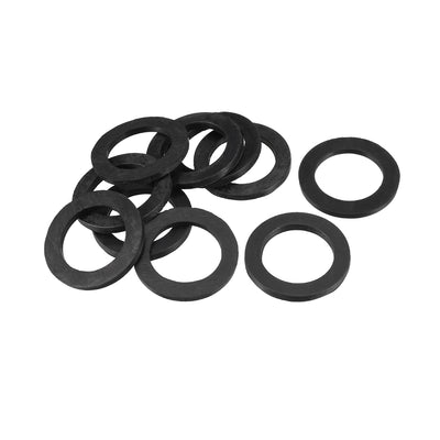 Harfington Rubber Round Flat Washer Assortment Size Flat Washers, Black Pack of 10