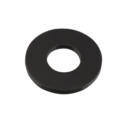 Harfington Rubber Round Flat Washer Assortment Size Flat Washers, Black Pack of 10