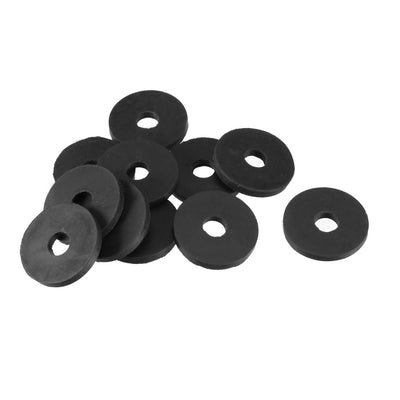 Harfington Rubber Round Flat Washer Assortment Size Flat Washers, Black Pack of 10